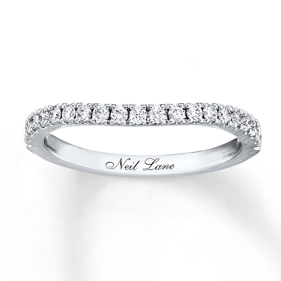 Previously Owned Neil Lane Wedding Band 1/ ct tw Round-cut Diamonds 14K White Gold Size 5