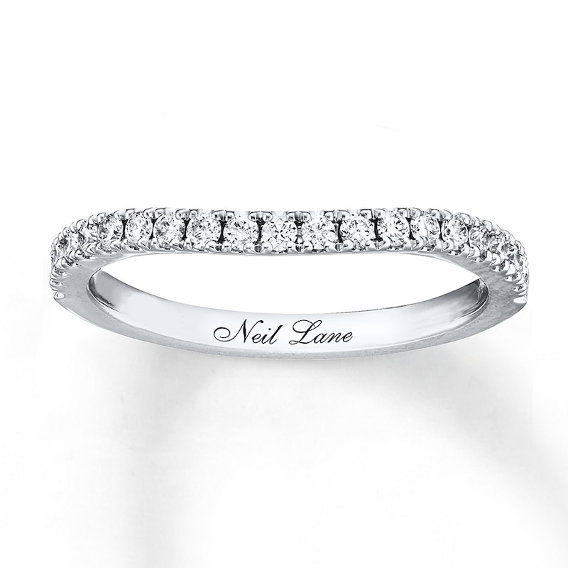 Previously Owned Neil Lane Wedding Band 1/3 ct tw Round-cut Diamonds 14K White Gold - Size 5