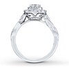Thumbnail Image 2 of Previously Owned Neil Lane Diamond Engagement Ring 1 ct tw Cushion & Round-cut 14K White Gold - Size 5