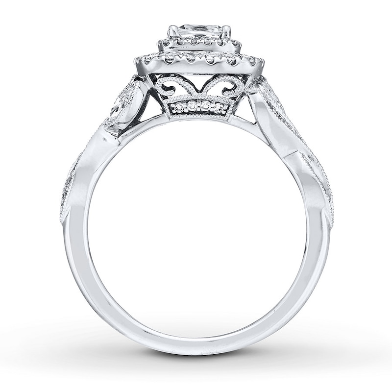 Previously Owned Neil Lane Diamond Engagement Ring 1 ct tw Cushion & Round-cut 14K White Gold