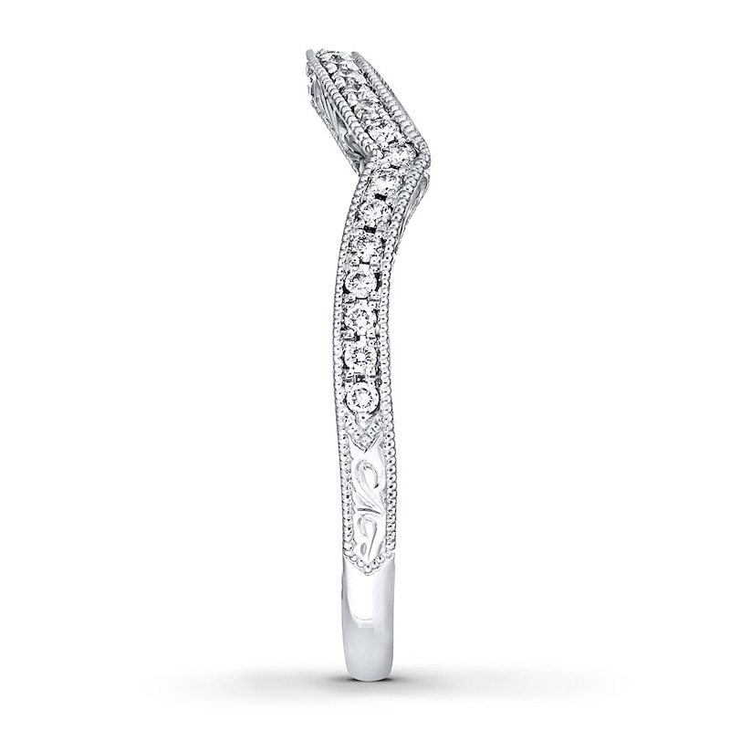 Main Image 3 of Previously Owned Neil Lane Wedding Band 1/8 ct tw Round-cut Diamonds 14K White Gold Size 9.5