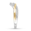 Thumbnail Image 3 of Previously Owned Diamond Anniversary Band 1/4 ct tw Round-cut 14K Two-Tone Gold - Size 5