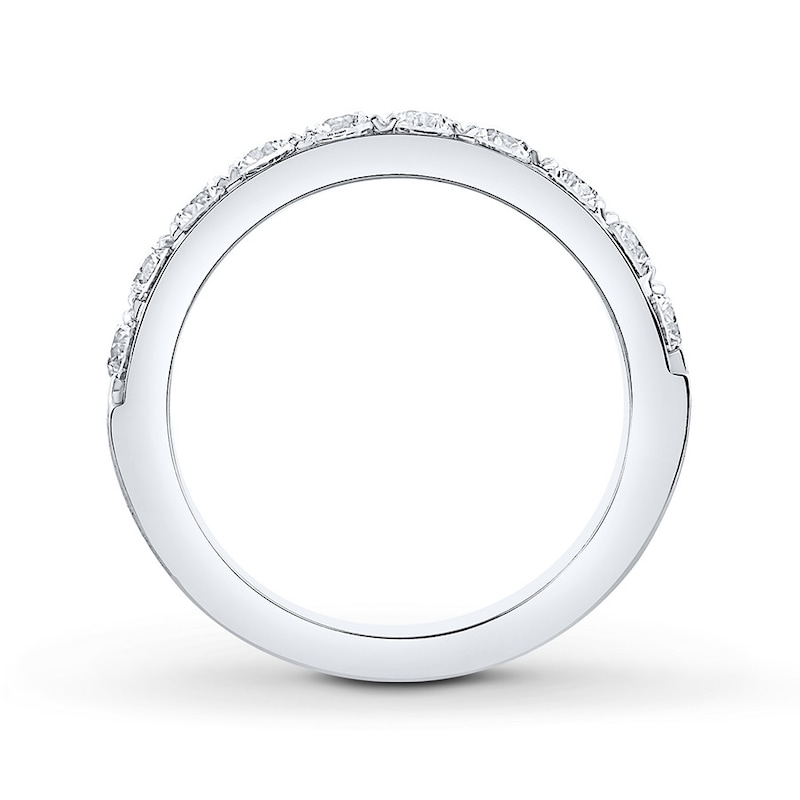 Main Image 2 of Previously Owned THE LEO Diamond Band 1 ct tw Round-cut 14K White Gold Size 10.25