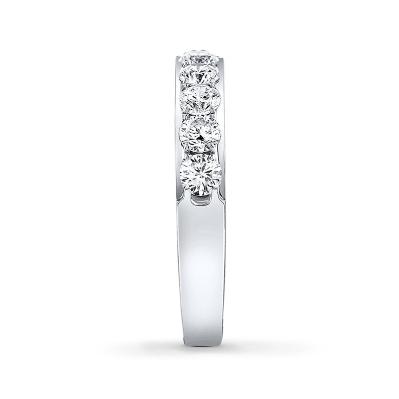 Main Image 3 of Previously Owned THE LEO Diamond Band 1 ct tw Round-cut 14K White Gold Size 10.25