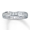 Thumbnail Image 0 of Previously Owned THE LEO Anniversary Band 1 ct tw Princess-cut Diamonds 14K White Gold - Size 9.5