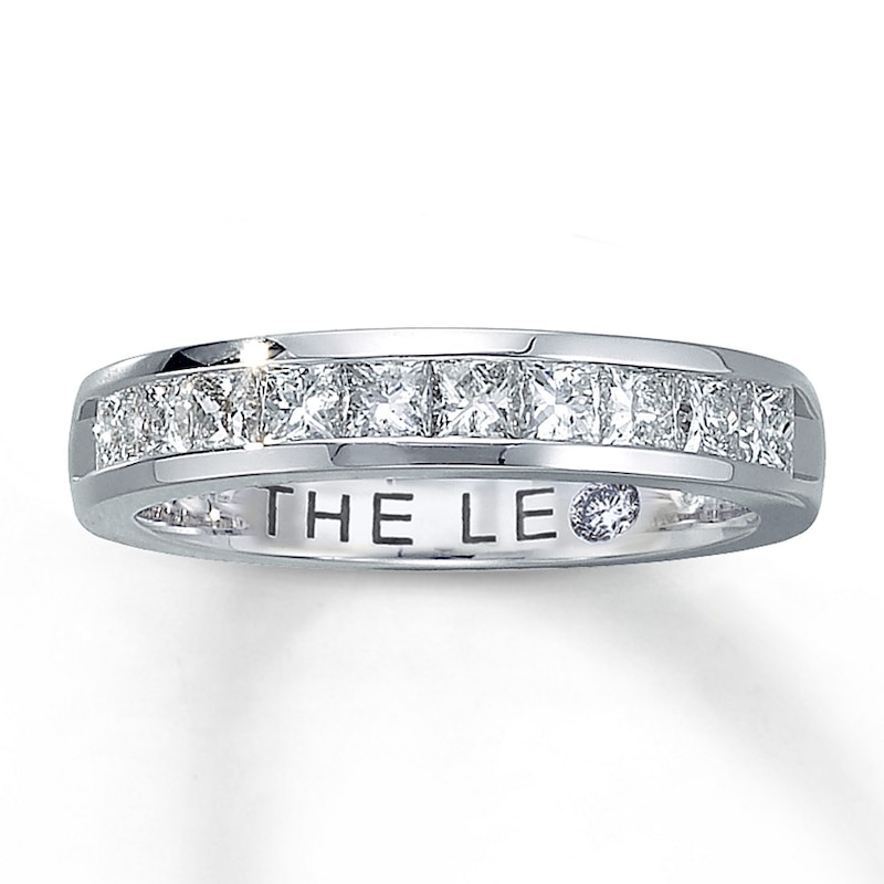 Previously Owned THE LEO Anniversary Band 1 ct tw Princess-cut Diamonds 14K White Gold - Size 9.5