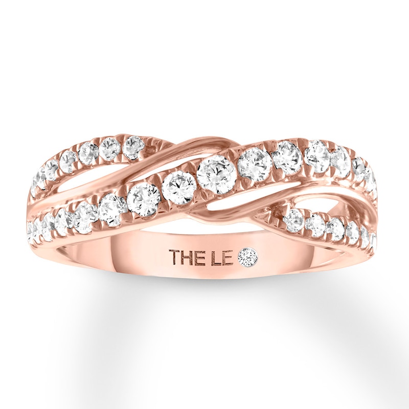 Main Image 1 of Previously Owned THE LEO Diamond Anniversary Band 5/8 ct tw Round-cut 14K Rose Gold - Size 9.75