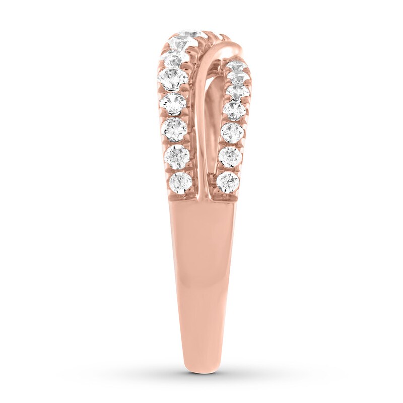 Main Image 3 of Previously Owned THE LEO Diamond Anniversary Band 5/8 ct tw Round-cut 14K Rose Gold - Size 9.75