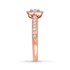 Previously Owned THE LEO Diamond Engagement Ring 5/8 ct tw Princess & Round-cut 14K Rose Gold