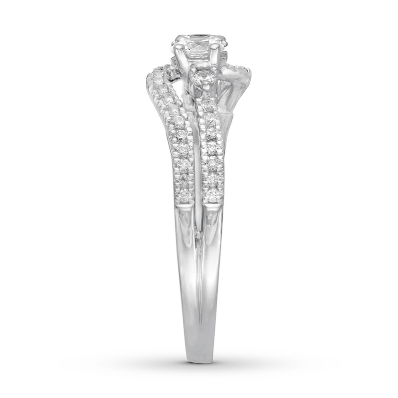Main Image 3 of Previously Owned Ever Us Diamond Engagement Ring 3/4 ct tw Round-cut 14K White Gold - Size 4.5