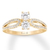 Thumbnail Image 1 of Previously Owned Ever Us Diamond Engagement Ring 3/4 ct tw Round-cut 14K Yellow Gold - Size 10.5