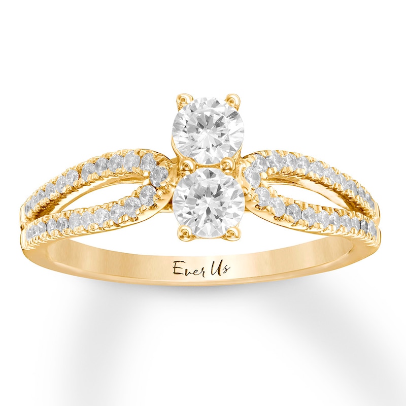 Previously Owned Ever Us Diamond Engagement Ring 3/4 ct tw Round-cut 14K Yellow Gold