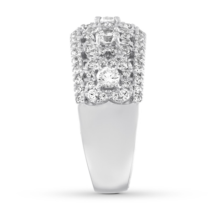 Main Image 2 of Previously Owned Diamond Anniversary Band 1-1/2 ct tw Round-cut 14K White Gold Size 9