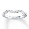 Thumbnail Image 1 of Previously Owned THE LEO Wedding Band 1/6 ct tw Round-cut Diamonds 14K White Gold - Size 5