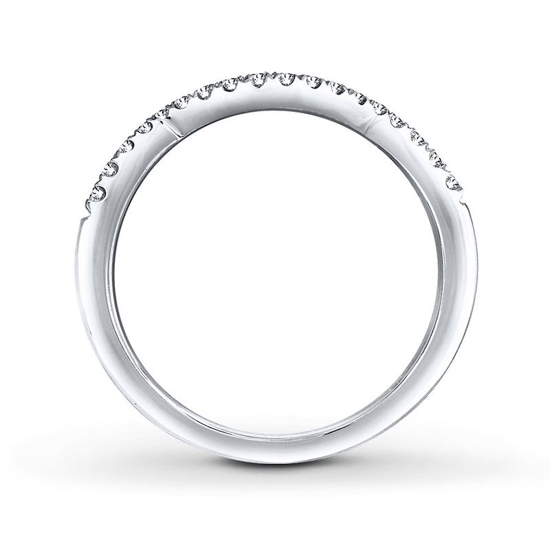 Main Image 2 of Previously Owned THE LEO Wedding Band 1/6 ct tw Round-cut Diamonds 14K White Gold - Size 5