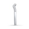 Thumbnail Image 3 of Previously Owned THE LEO Wedding Band 1/6 ct tw Round-cut Diamonds 14K White Gold - Size 5