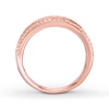 Thumbnail Image 2 of Previously Owned Emmy London Diamond Ring 1/2 ct tw Baguette & Round 10K Rose Gold