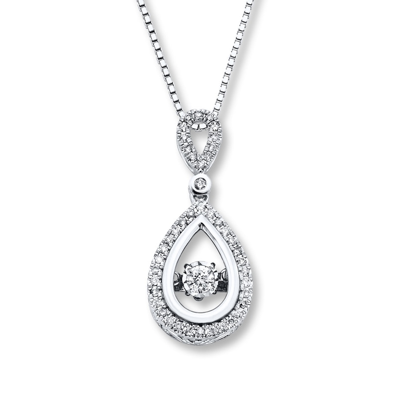 Previously Owned Unstoppable Love 1/3 ct tw Round-cut 10K White Gold Necklace