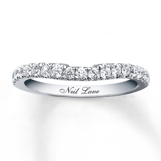 Previously Owned Neil Lane Wedding Band / ct tw Round-cut Diamonds 14K White Gold Size