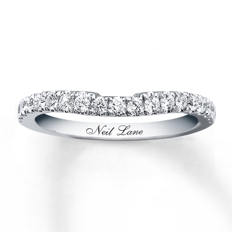 Main Image 1 of Previously Owned Neil Lane Wedding Band 3/8 ct tw Round-cut Diamonds 14K White Gold - Size 4.5