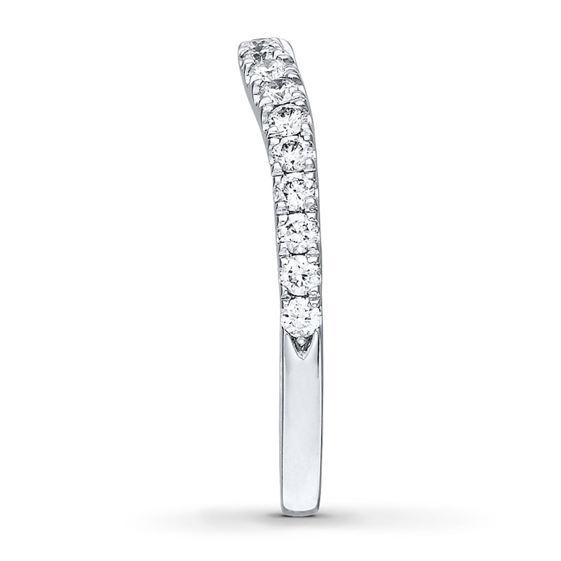 Main Image 3 of Previously Owned Neil Lane Wedding Band 3/8 ct tw Round-cut Diamonds 14K White Gold - Size 4.5