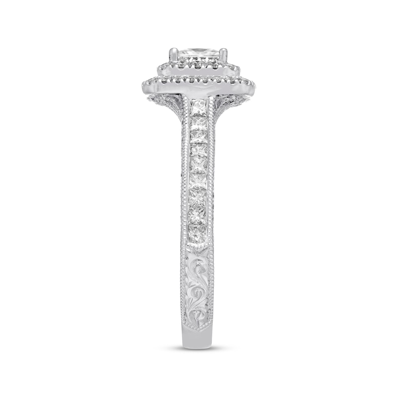 Main Image 2 of Previously Owned Neil Lane Engagement Ring 1-1/2 ct tw Princess & Round-cut Diamonds 14K White Gold