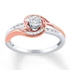 Thumbnail Image 1 of Previously Owned Diamond Ring 1/5 ct tw Baguette & Round 10K Two-Tone Gold