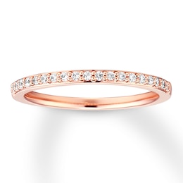 Previously Owned Diamond Wedding Band 1/6 ct tw Round-cut 14K Rose Gold