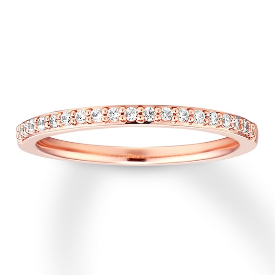 Previously Owned Diamond Wedding Band 1/6 ct tw Round-cut 14K Rose Gold