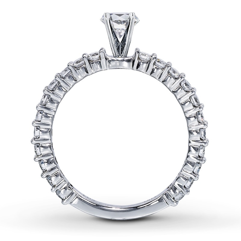 Main Image 2 of Previously Owned Diamond Ring Setting 5/8 ct tw Round-cut 14K White Gold