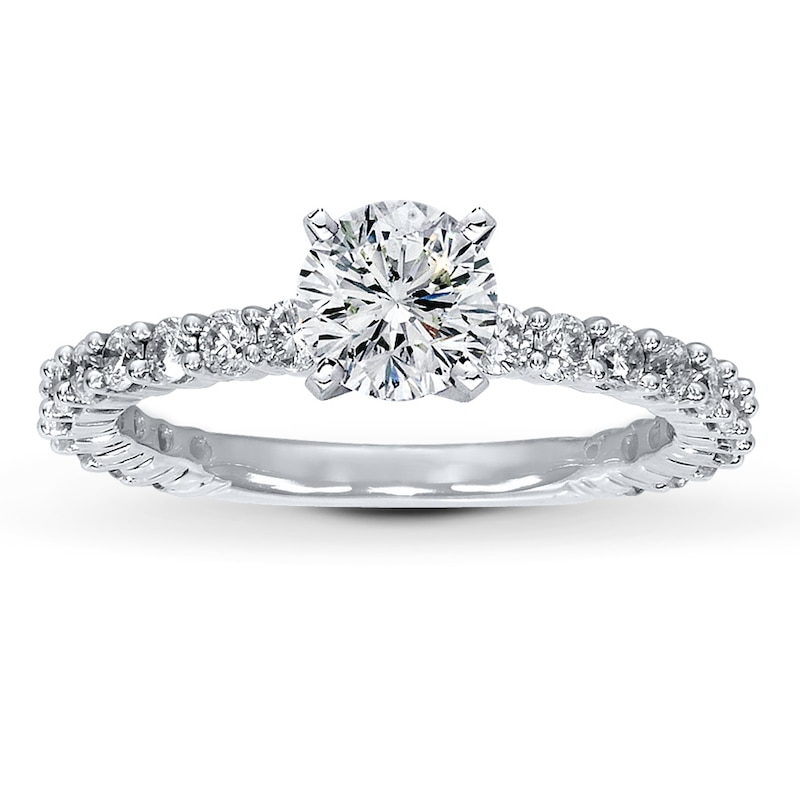Main Image 3 of Previously Owned Diamond Ring Setting 5/8 ct tw Round-cut 14K White Gold