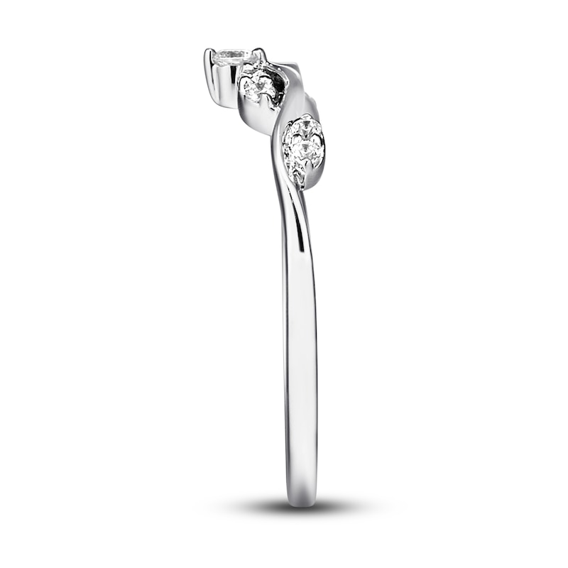 Main Image 3 of Previously Owned Diamond Enhancer Ring 1/8 ct tw Round-cut 14K White Gold