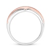 Thumbnail Image 3 of Previously Owned Men's Black Diamond Wedding Band 1/2 ct tw Round-cut 10K Two-Tone Gold