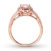 Thumbnail Image 2 of Previously Owned Morganite Engagement Ring 3/8 ct tw Round-cut Diamonds 14K Rose Gold
