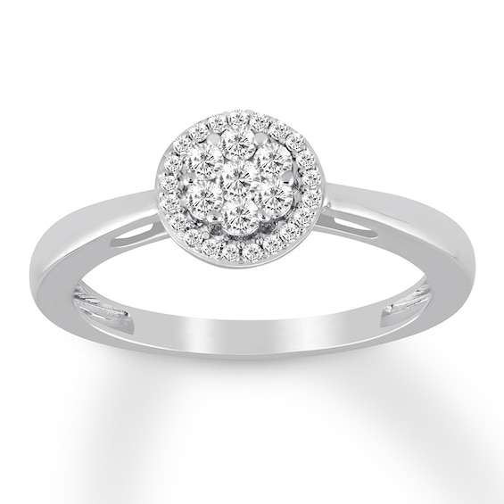 Previously Owned Diamond Ring 1/4 ct tw Round-cut 10K White Gold