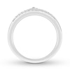 Thumbnail Image 2 of Previously Owned Diamond Tiara Wedding Band 1/10 ct tw Round-cut 10K White Gold