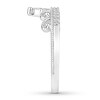 Thumbnail Image 3 of Previously Owned Diamond Tiara Wedding Band 1/10 ct tw Round-cut 10K White Gold