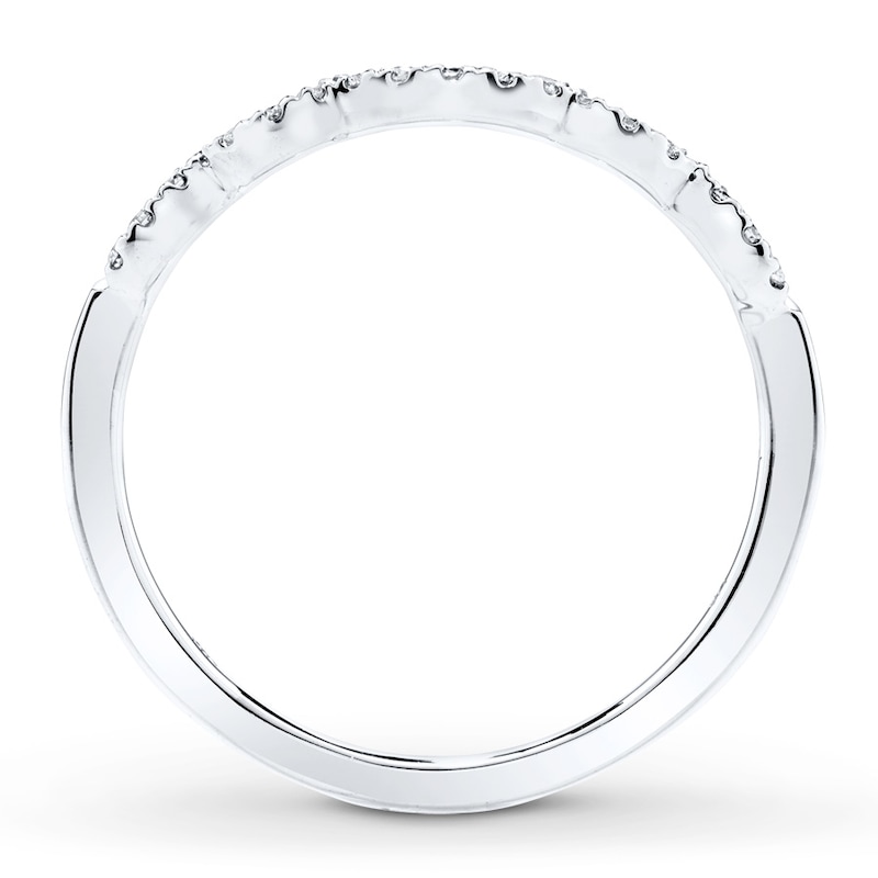 Previously Owned Diamond Wedding Band 1/8 ct tw Round-cut 14K White Gold