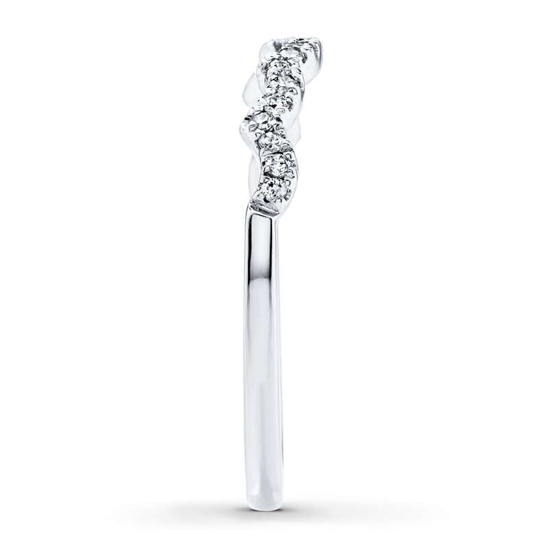 Previously Owned Diamond Wedding Band 1/8 ct tw Round-cut 14K White Gold