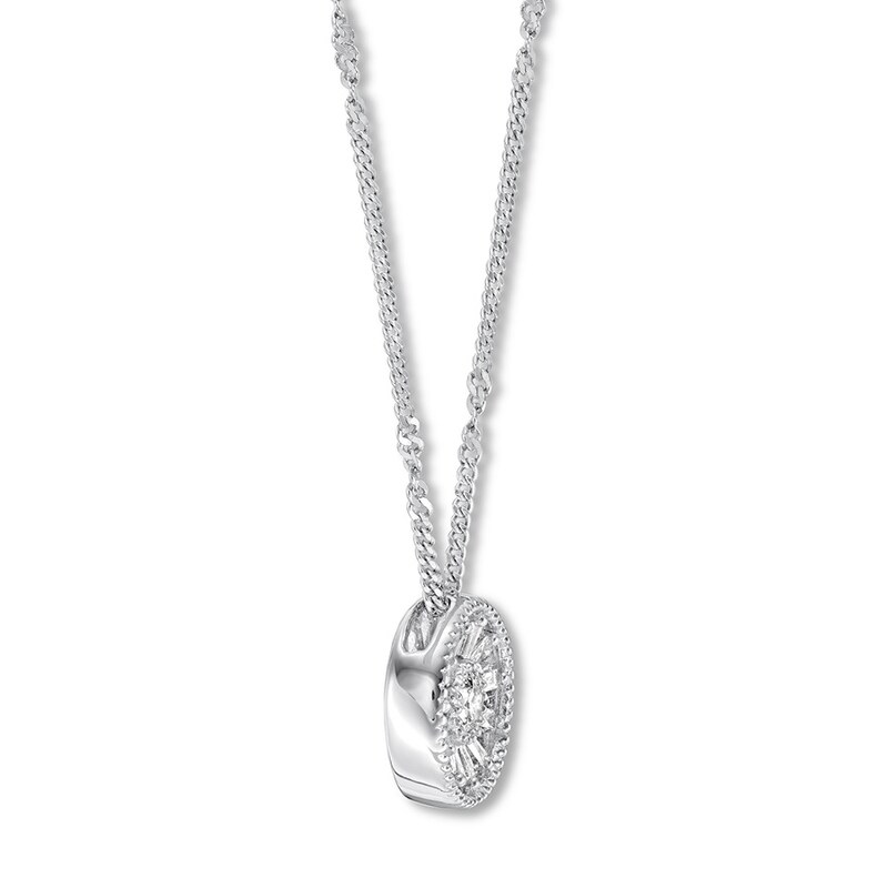 Main Image 2 of Previously Owned Emmy London Diamond Necklace 1/6 ct tw Sterling Silver 20&quot;
