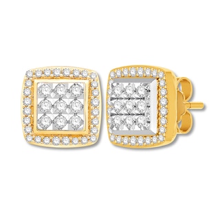 Previously Owned Diamond Earrings 1/2 ct tw Round-cut 10K Yellow Gold | Kay