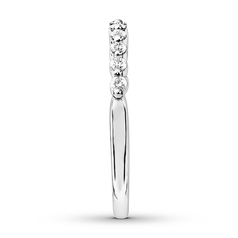 Main Image 3 of Previously Owned Diamond Anniversary Band 1/3 ct tw Round-cut 10K White Gold