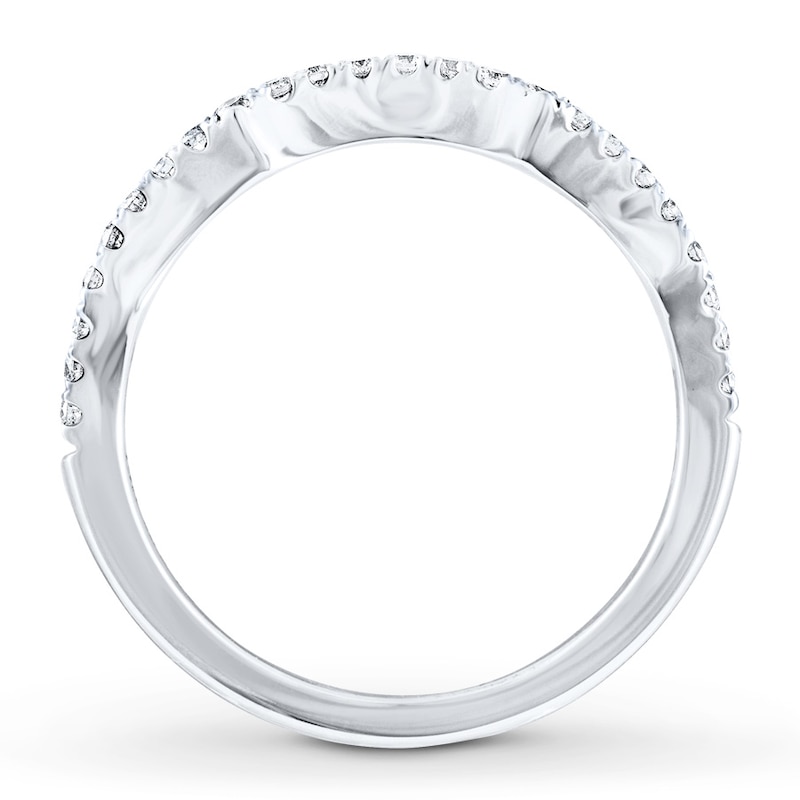 Main Image 2 of Previously Owned Diamond Wedding Band 1/4 ct tw Round-cut 14K White Gold
