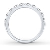 Previously Owned Leo Diamond Band 1 ct tw Round-cut 14K White Gold