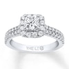Thumbnail Image 1 of Previously Owned THE LEO Diamond Engagement Ring 1 ct tw Princess & Round-cut 14K White Gold