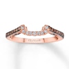 Previously Owned Le Vian Bridal Wedding Band Chocolate 1/3 ct tw Round-cut Diamonds 14K Strawberry Gold