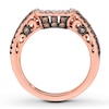 Thumbnail Image 2 of Previously Owned Le Vian Bridal Wedding Band Chocolate 1/3 ct tw Round-cut Diamonds 14K Strawberry Gold