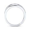 Previously Owned Men's Wedding Band 1 ct tw Round-cut Diamonds 10K White Gold