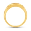 Thumbnail Image 2 of Previously Owned Men's Black Diamond Ring 1/2 ct tw Round-cut 10K Yellow Gold