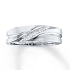 Thumbnail Image 1 of Previously Owned Men's Diamond Wedding Band 1/15 ct tw Round-cut 10K White Gold